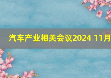 汽车产业相关会议2024 11月